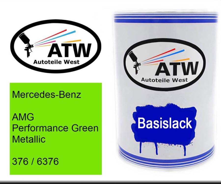 Mercedes-Benz, AMG Performance Green Metallic, 376 / 6376: 500ml Lackdose, von ATW Autoteile West.